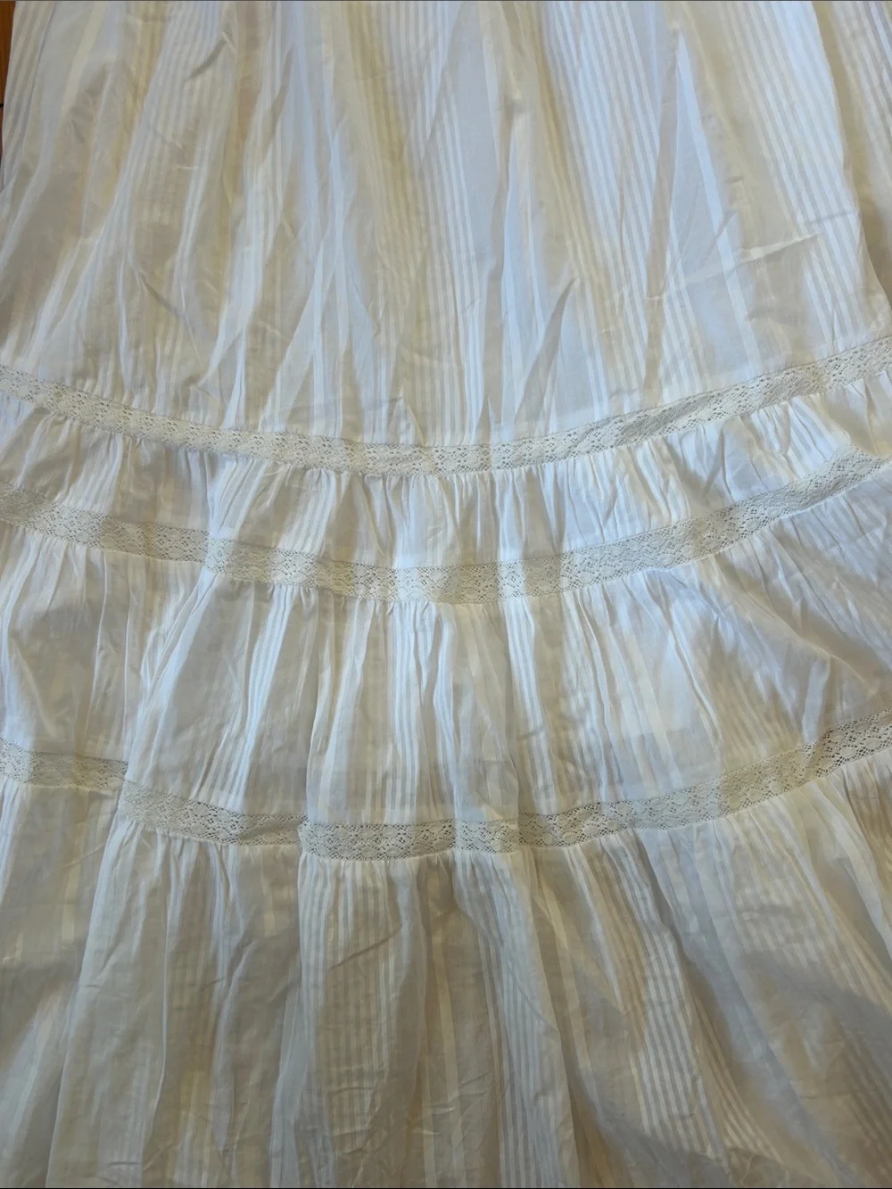 Abercrombie & Fitch White Tiered Sundress